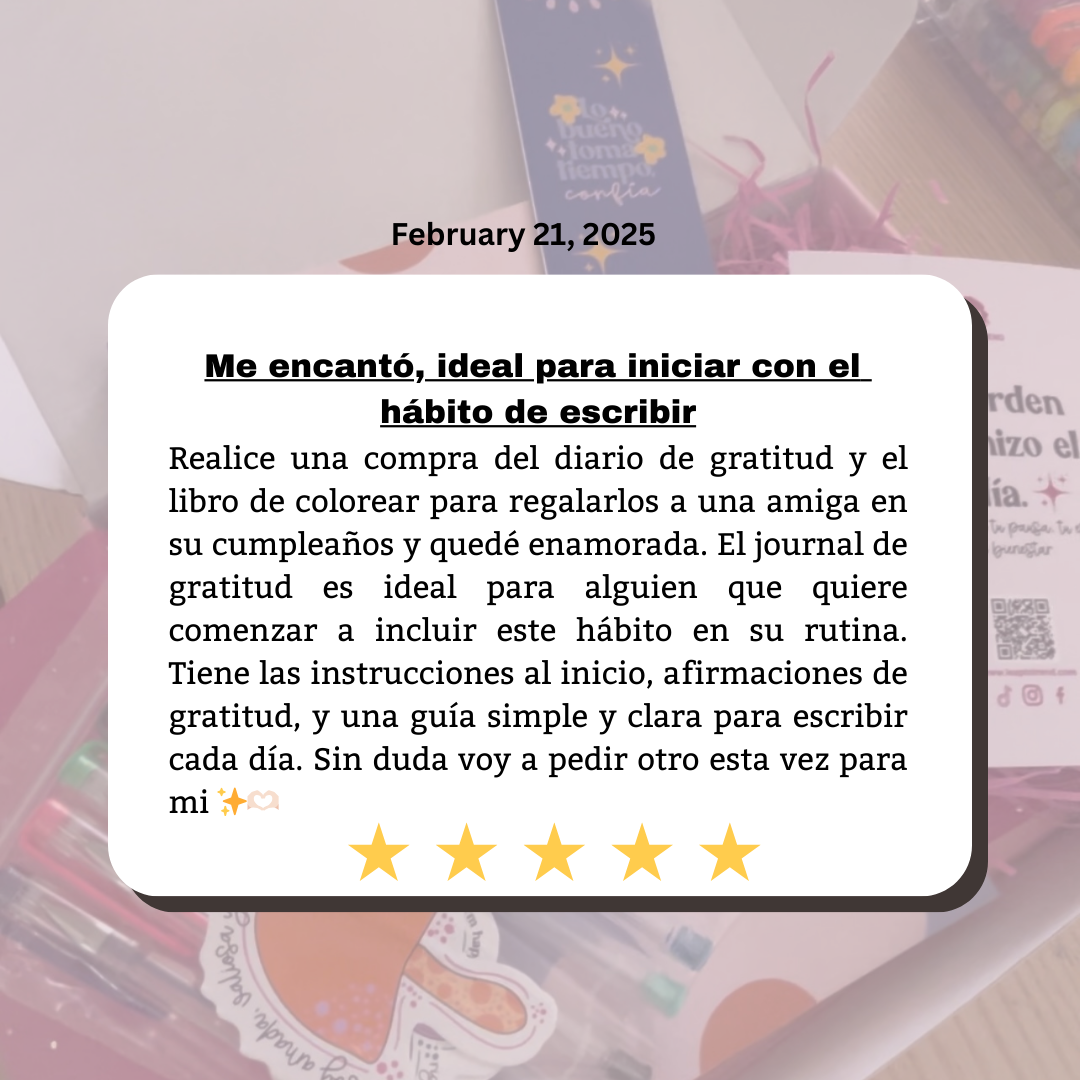 Gratitude Journal: Agradezco, dejo ir y fluyo